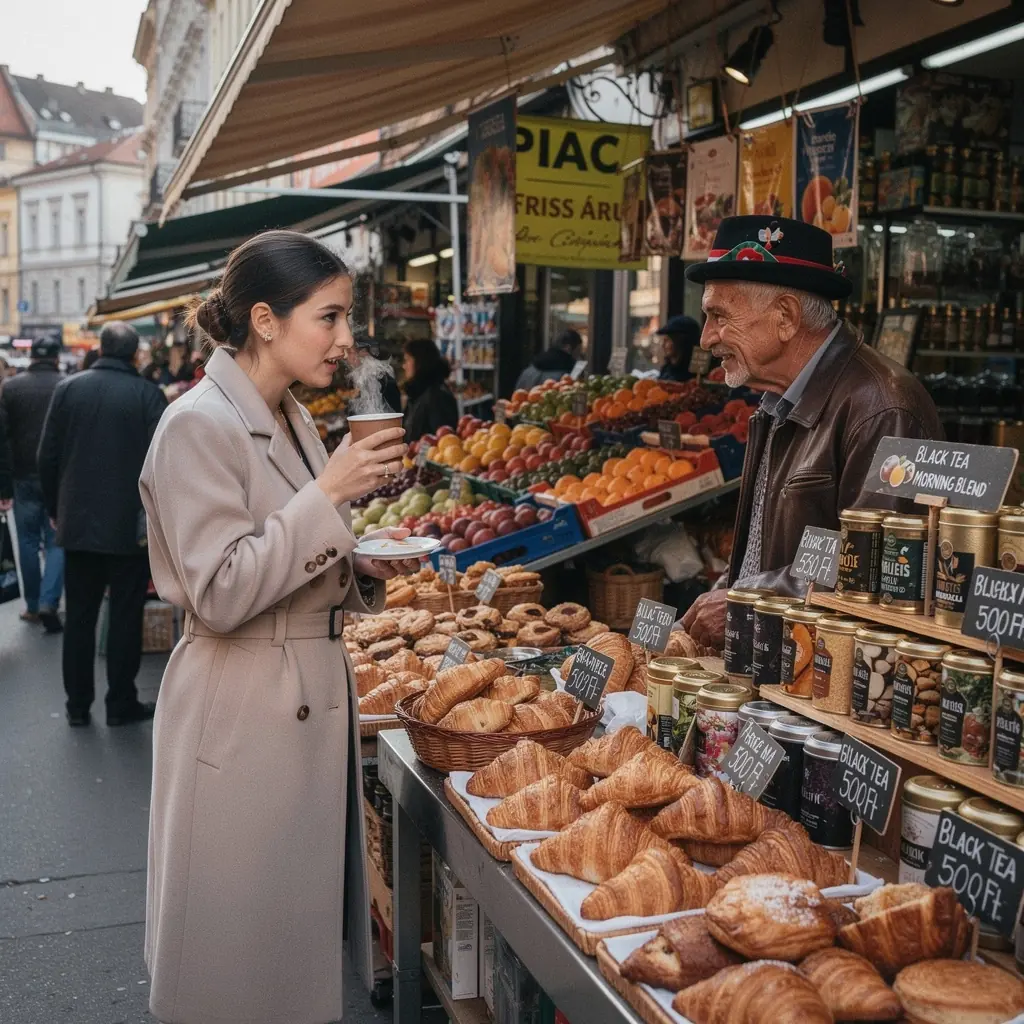 Készülő fekete tea, amelyből gőzölög a frissítő illat.